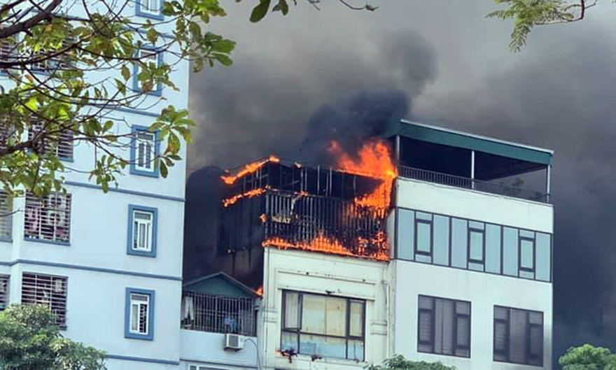 Hiện trường vụ cháy.