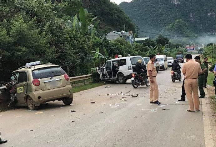 Hiện trường vụ tai nạn.