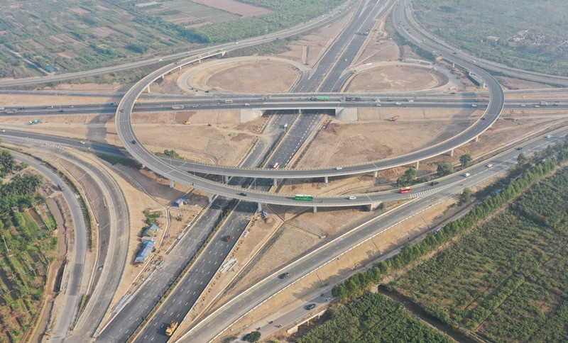 Cận cảnh nút giao 400 tỷ đồng kết nối Vành đai 3 với cao tốc Hà Nội-Hải Phòng