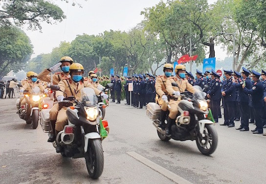  Lễ ra quân Năm An toàn giao thông (ATGT) và đảm bảo giao thông Tết sáng 5/1.