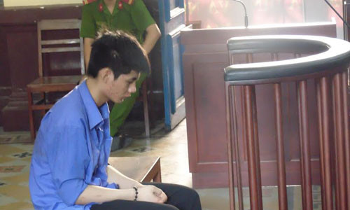 Vũ Đức Tài tại phiên tòa. Ảnh: Tân Châu