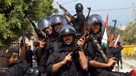 Lực lượng an ninh của Hamas ở thành phố Gaza.