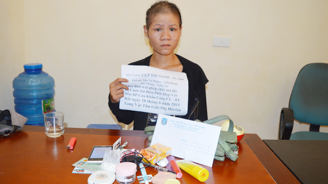 Đối tượng Oanh tại cơ quan điều tra