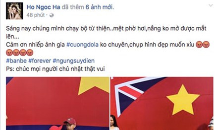 Hồ Ngọc Hà nhắc tên Cường Đô la trên trang cá nhân của mình.