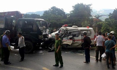 Hiện trường vụ tai nạn.