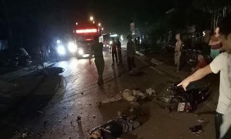 Hiện trường vụ tai nạn.