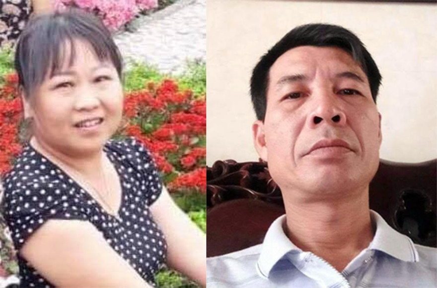 Cặp vợ chồng Hương (trái), Dũng (phải). Ảnh Công an cung cấp