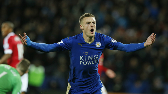 Vardy và Leicester tiếp tục gây bất ngờ khi khiến Man Utd toát mồ hôi trong 90 phút tại King Power. Ảnh: Reuters.