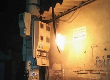 Hiện trường sự cố.