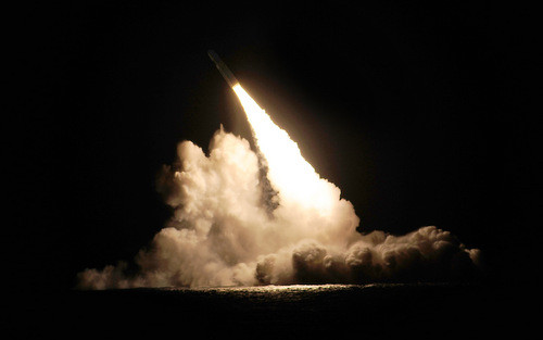 Một vụ thử nghiệm tên lửa Trident. Ảnh: Common Dreams.