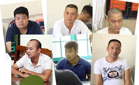 Nhóm người bị bắt giữ khi cảnh sát phá đường dây cá độ "khủng". Ảnh:P.T