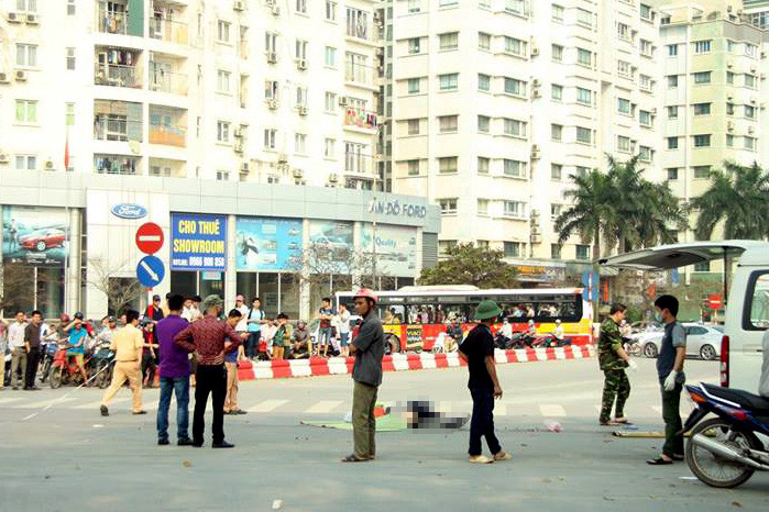 Hiện trường vụ tai nạn.