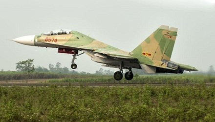 Một tiêm kích Su-30MK2 của Không quân Việt Nam. Ảnh: Quân đội Nhân dân