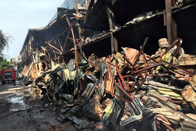 Hiện trường vụ cháy.