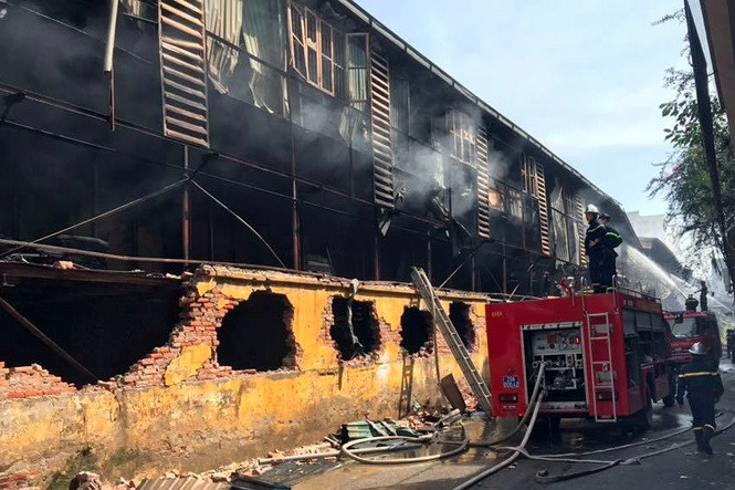 Hiện trường vụ cháy.