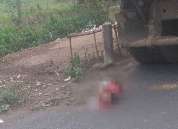 Hiện trường vụ tai nạn.