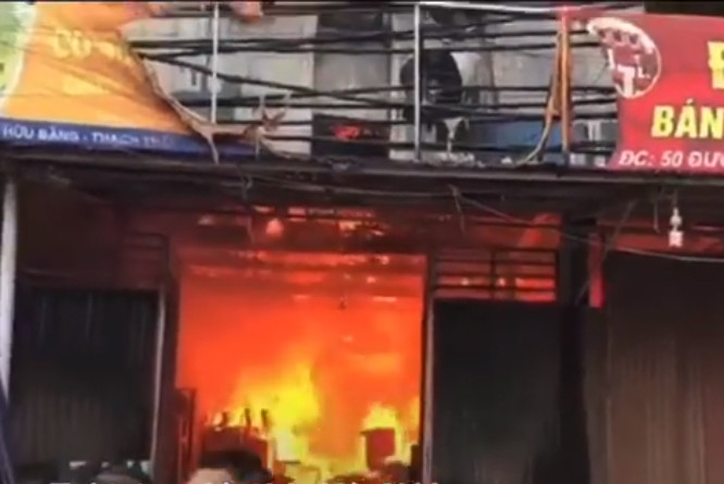 Hiện trường vụ cháy.