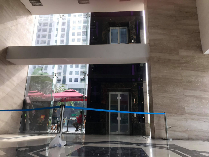 Thang máy nơi xảy ra sự việc.