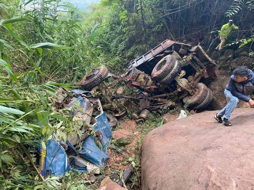 Hiện trường vụ tai nạn. Ảnh: Tây Bắc 24h