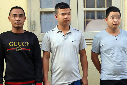 Nhóm đối tượng. Ảnh Công an Vĩnh Phúc