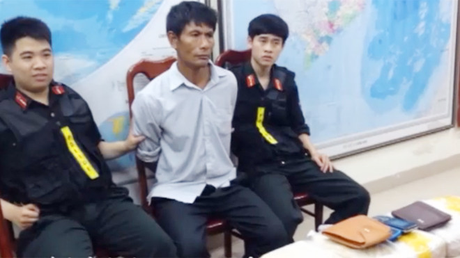 Đối tượng Thàm Khăm Chăn tại cơ quan điều tra