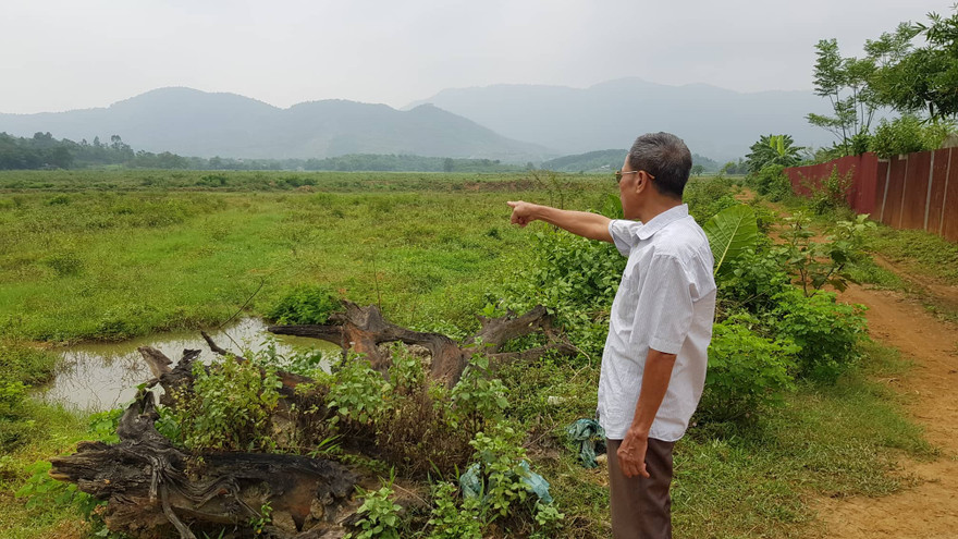 Khu đất rộng 18,5 ha được giao cho chị gái Giám đốc Sở KH-ĐT. Ảnh: Hiểu Minh