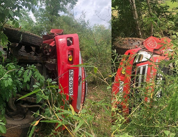 Hiện trường vụ tai nạn.