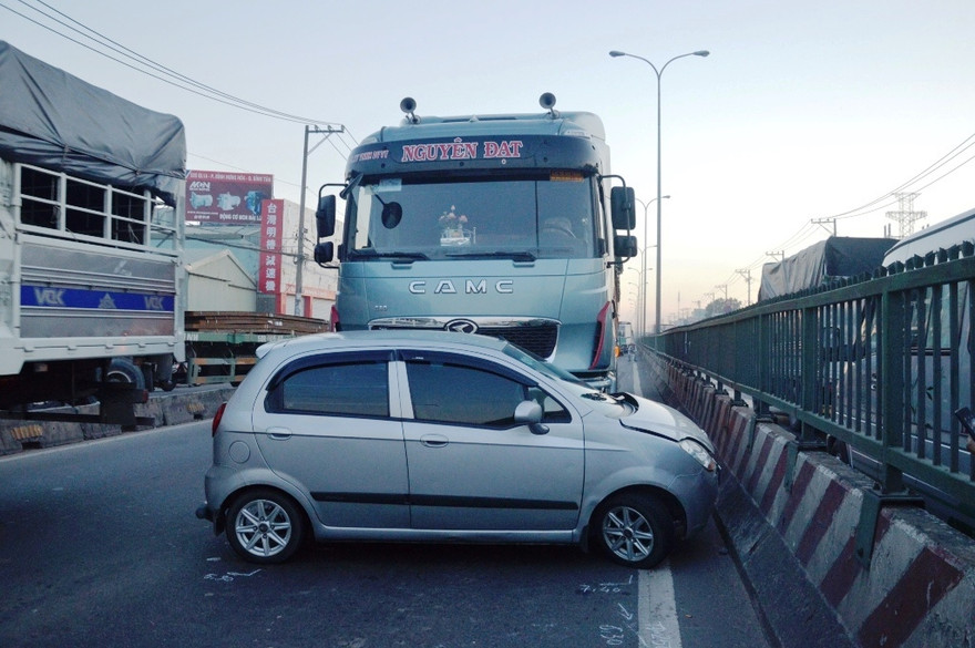 Hiện trường vụ tai nạn.