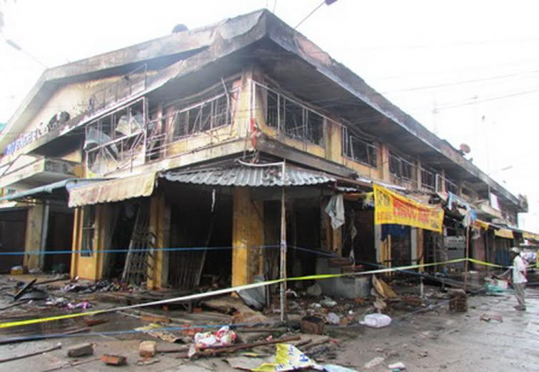 Hiện trường vụ cháy sáng 15/7 