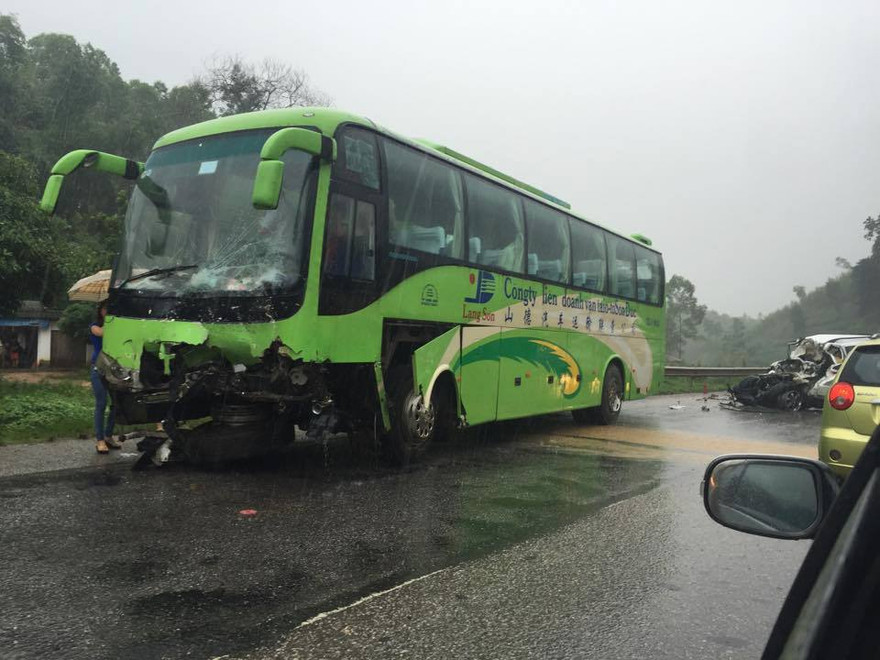 Hiện trường vụ tai nạn. Ảnh: Lê Dương