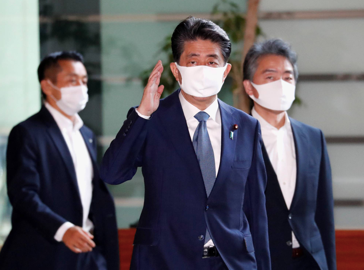 Hình ảnh Thủ tướng Abe Shinzo ngày 28/8. (Ảnh: Reuters)