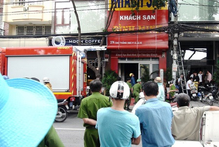 Hiện trường vụ cháy.