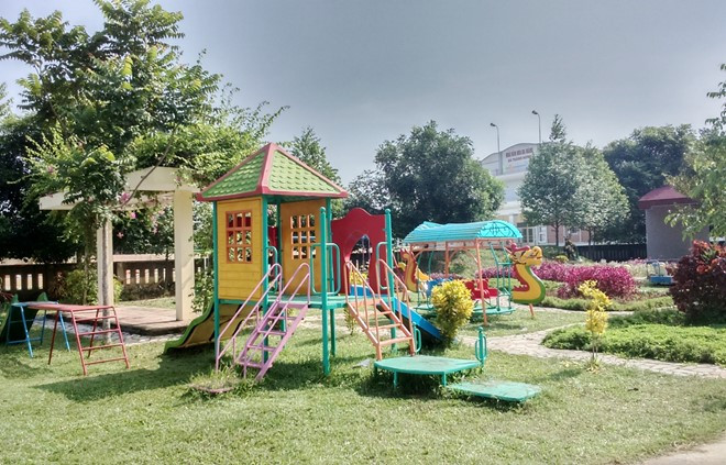 Trường Mầm non xã Thành Hưng vắng hoe trong hai ngày 17-18/10 vì phụ huynh không cho trẻ đến trường. Ảnh: Nguyễn Dương/Zing.