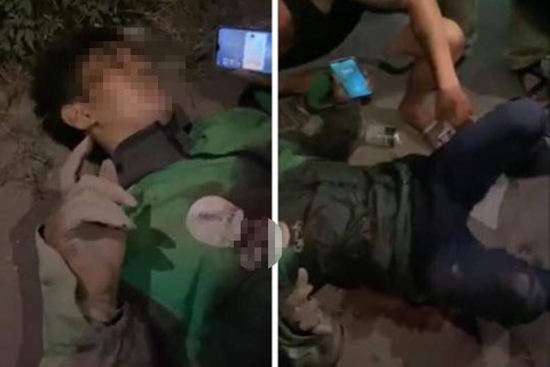 Nam thanh niên bị cướp đâm gục.