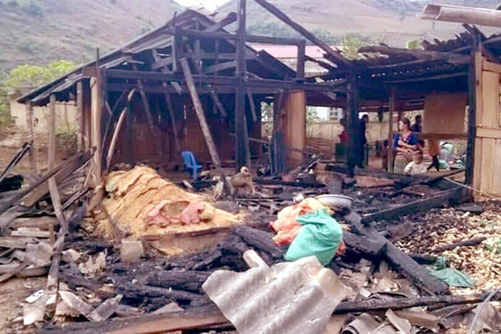 Hiện trường vụ cháy. Ảnh: Thảo Nguyên/VNN