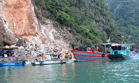 Hiện trường vụ tai nạn.