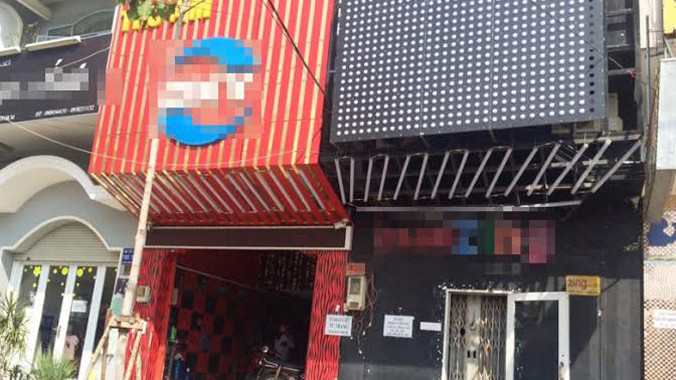 Hiện trường vụ ẩu đả rạng sáng nay. Ảnh Việt Văn