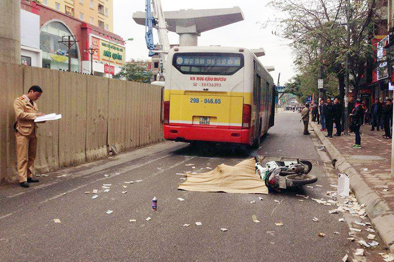 Hiện trường vụ tai nạn.