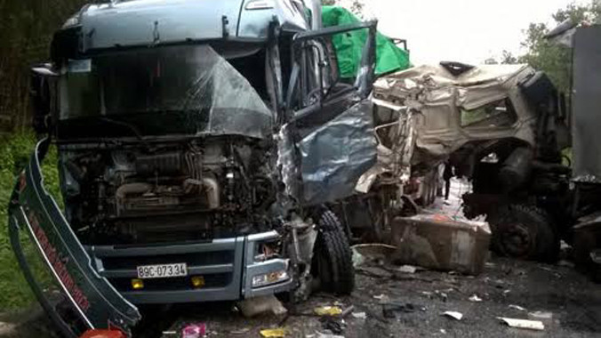 Hiện trường vụ tai nạn.