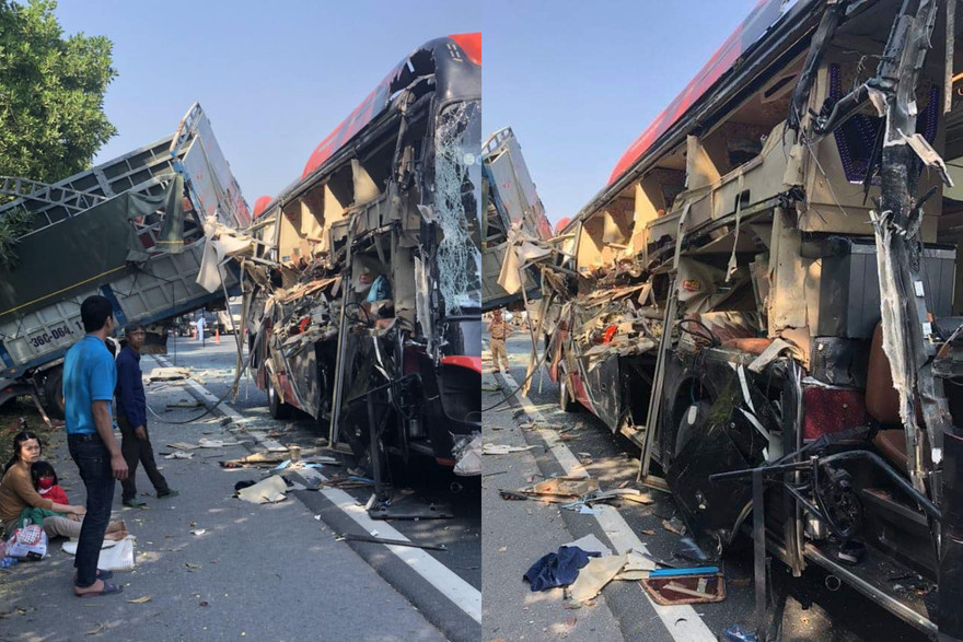 Hiện trường vụ tai nạn.