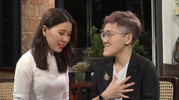 Cặp đôi đồng tính nữ đầu tiên tham gia chương trình 'Hẹn ăn trưa'.