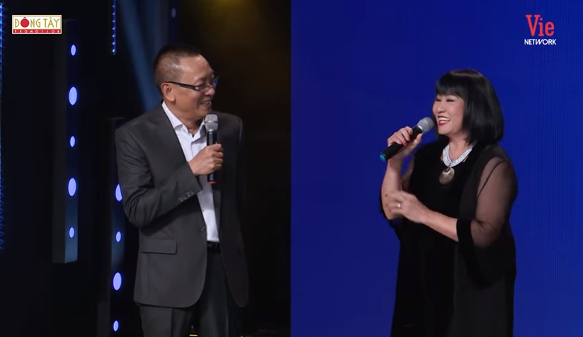 MC Lại Văn Sâm và ca sĩ Cẩm Vân.