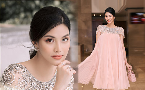 Thời gian mang bầu, Lan Khuê nhiều lần bị tố chỉnh ảnh vì vẫn giữ được vóc dáng gọn gàng. 