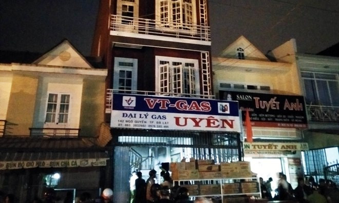 Đại lý gas Uyên, nơi xảy ra vụ cháy nổ