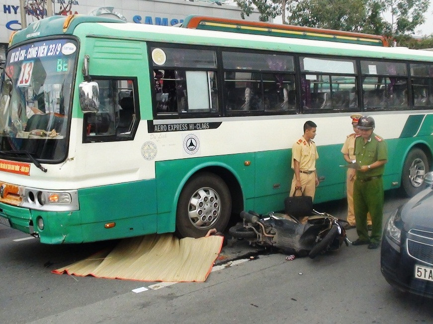 Hiện trường vụ tai nạn.