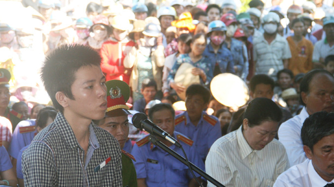 Lê Thanh Hùng tại phiên tòa.