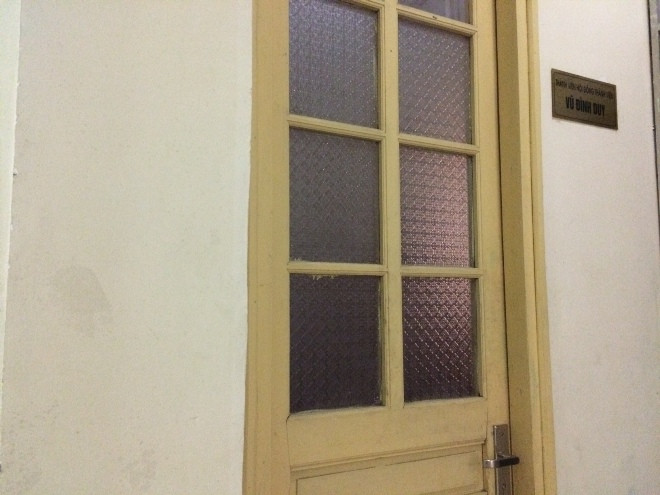 Phòng làm việc của ông Vũ Đình Duy trước khi bị niêm phong.