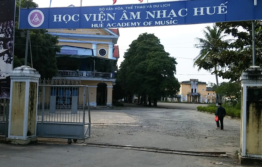 Học viện Âm nhạc Huế vẫn chưa được đầu tư xây mới dù nhiều lần được Bộ VH, TT&DL bố trí vốn hàng chục tỷ đồng. Ảnh: Ngọc Văn