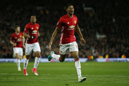 Rashford ghi bàn ở hai trận đấu quan trọng liên tiếp của Man Utd. Ảnh: Reuters.