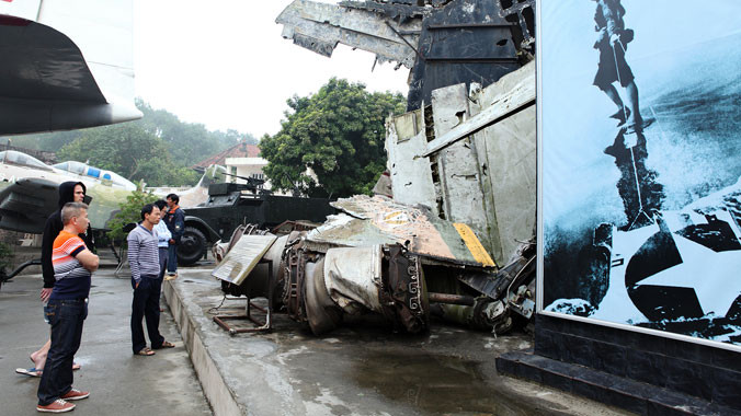 Bức ảnh “Sự trừng phạt đích đáng” được trưng bày tại Bảo tàng Lịch sử quân sự